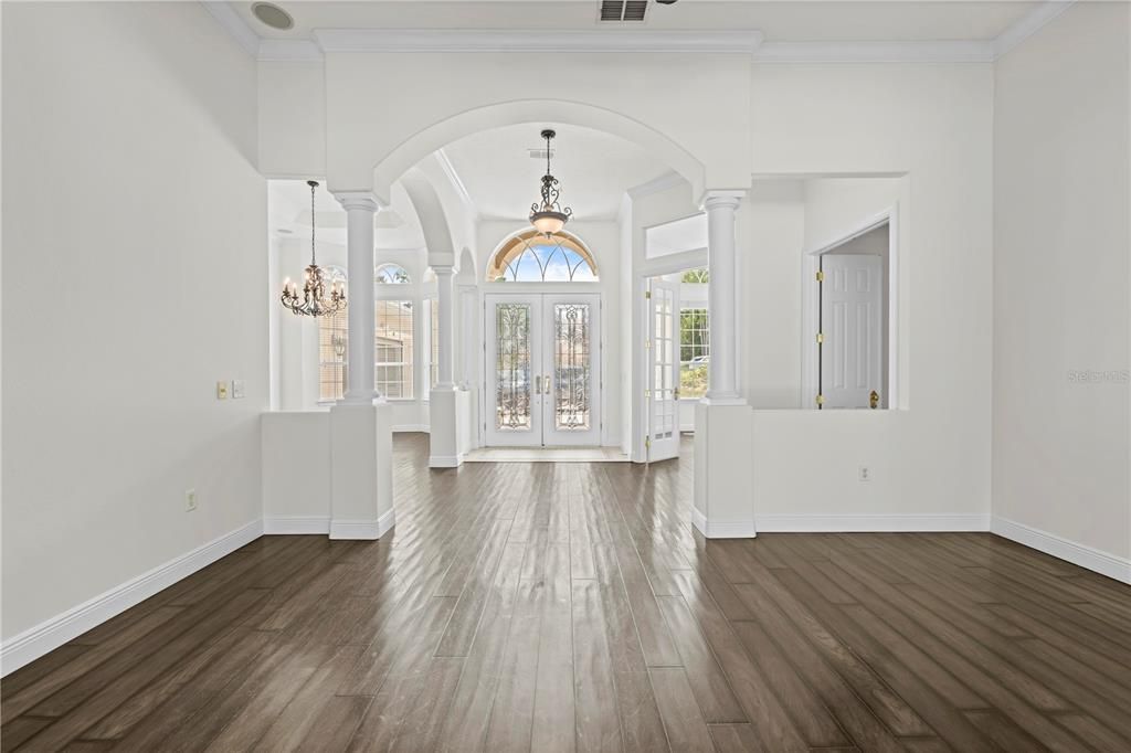 Chandelier, Interior, Pendant Lights, Wood Texture Flooring