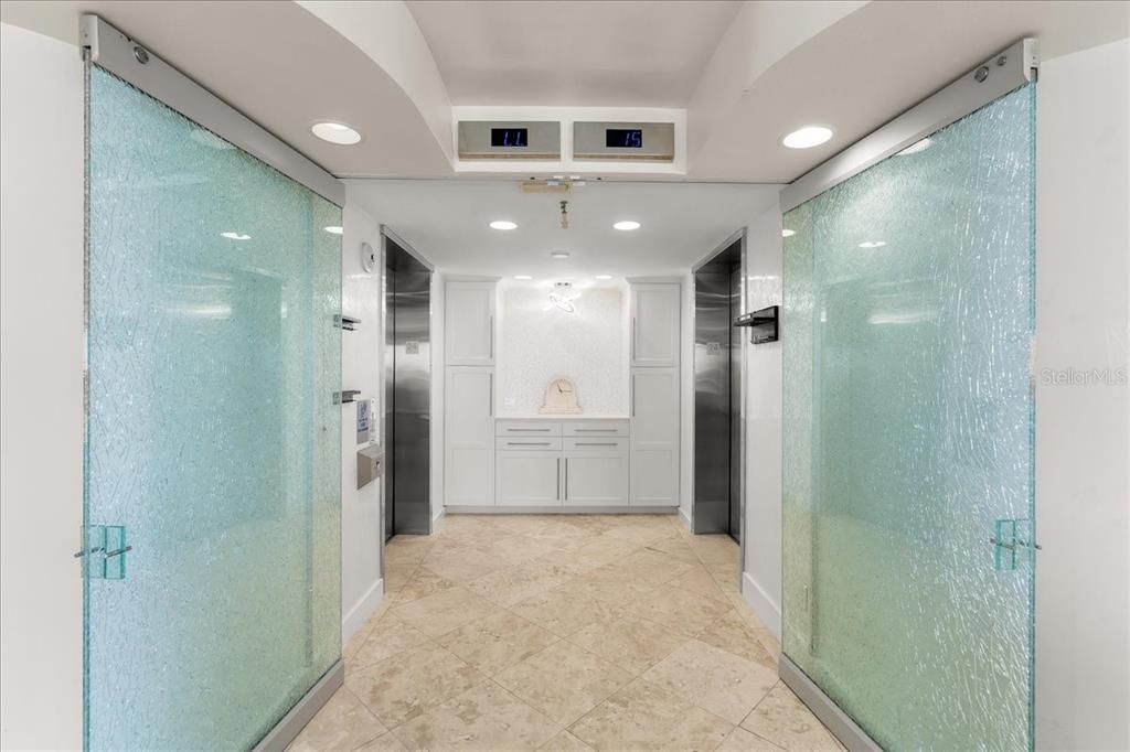 Elevator, Interior, Recessed Lighting