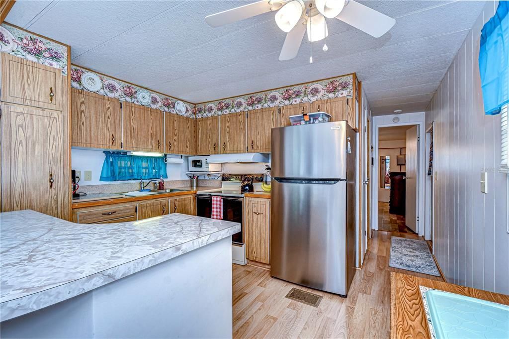 Interior, Kitchen, Wood Texture Flooring