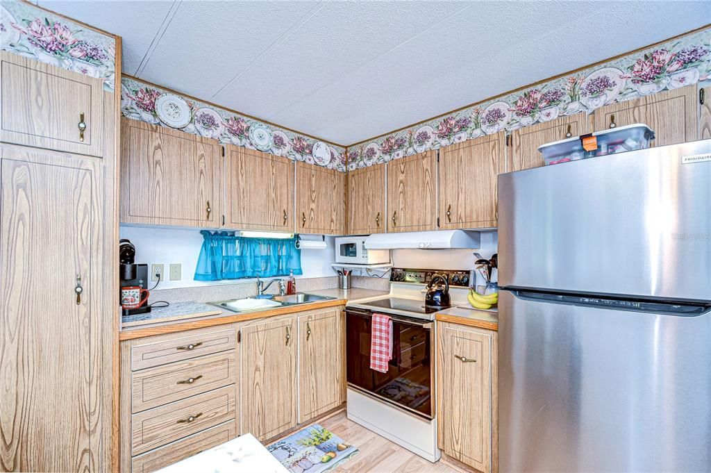 Interior, Kitchen, Wood Texture Flooring
