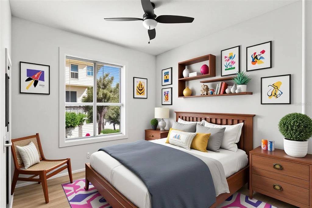 Bedroom, Interior, Wood Texture Flooring