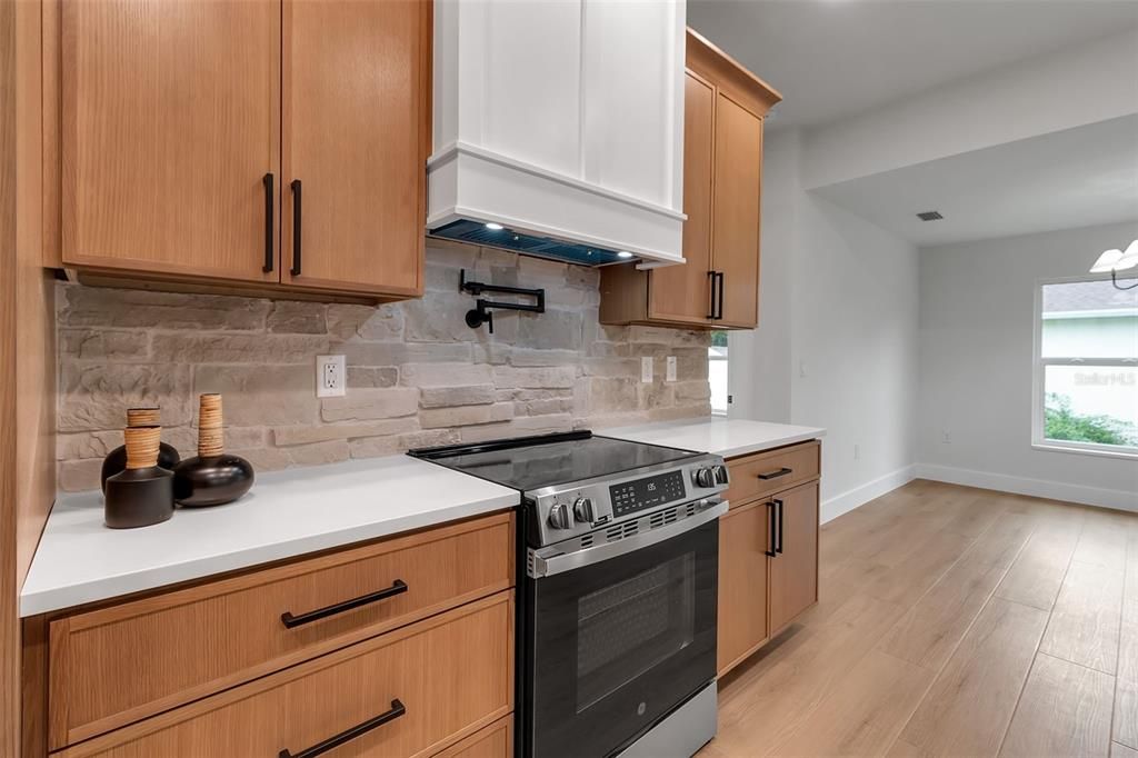 Interior, Kitchen, Wood Texture Flooring