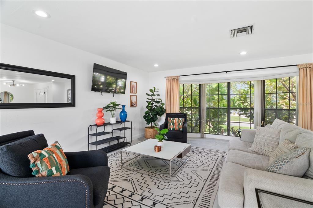 Interior, Living room, Recessed Lighting