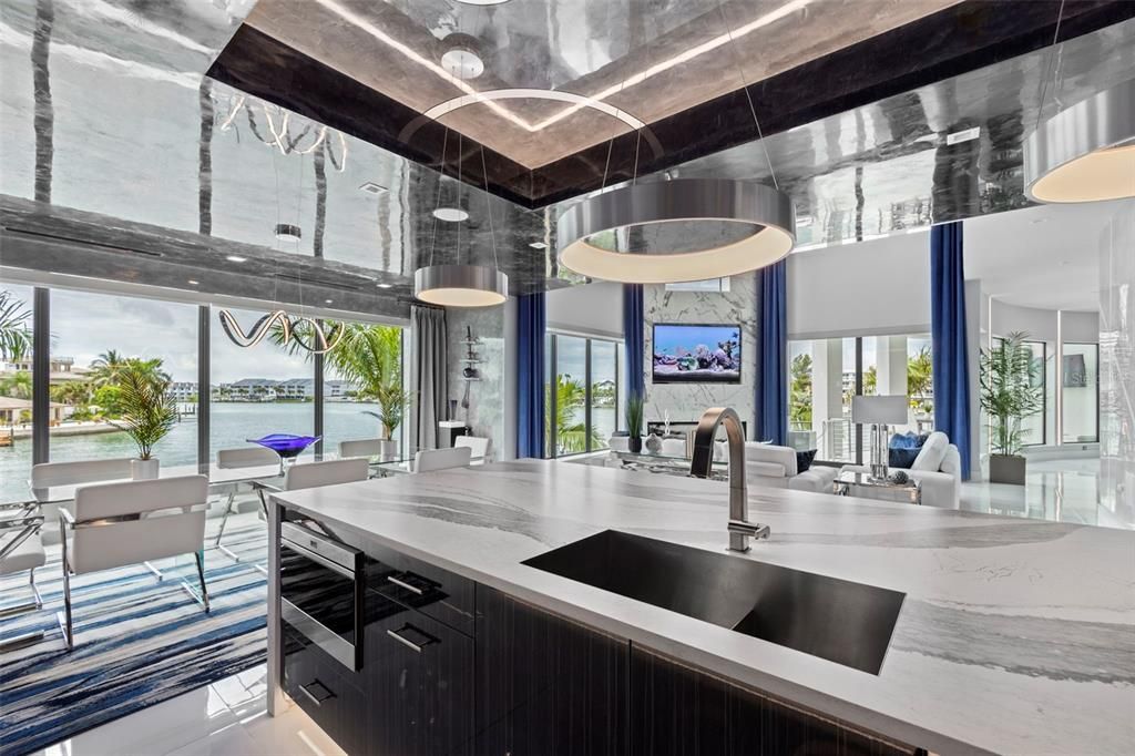 Dining room, Interior, Kitchen, Living room, Pendant Lights, Water