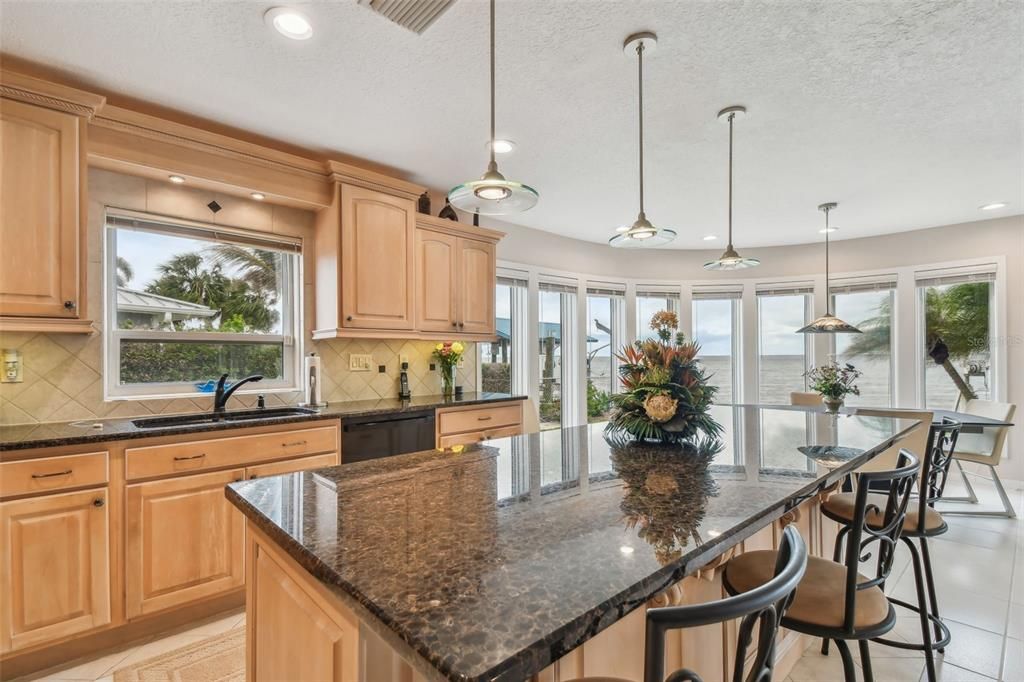 Dining room, Interior, Kitchen, Pendant Lights, Recessed Lighting, Water