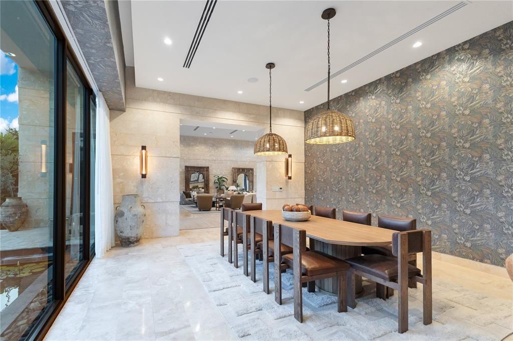 Dining room, Interior, Living room, Pendant Lights, Recessed Lighting