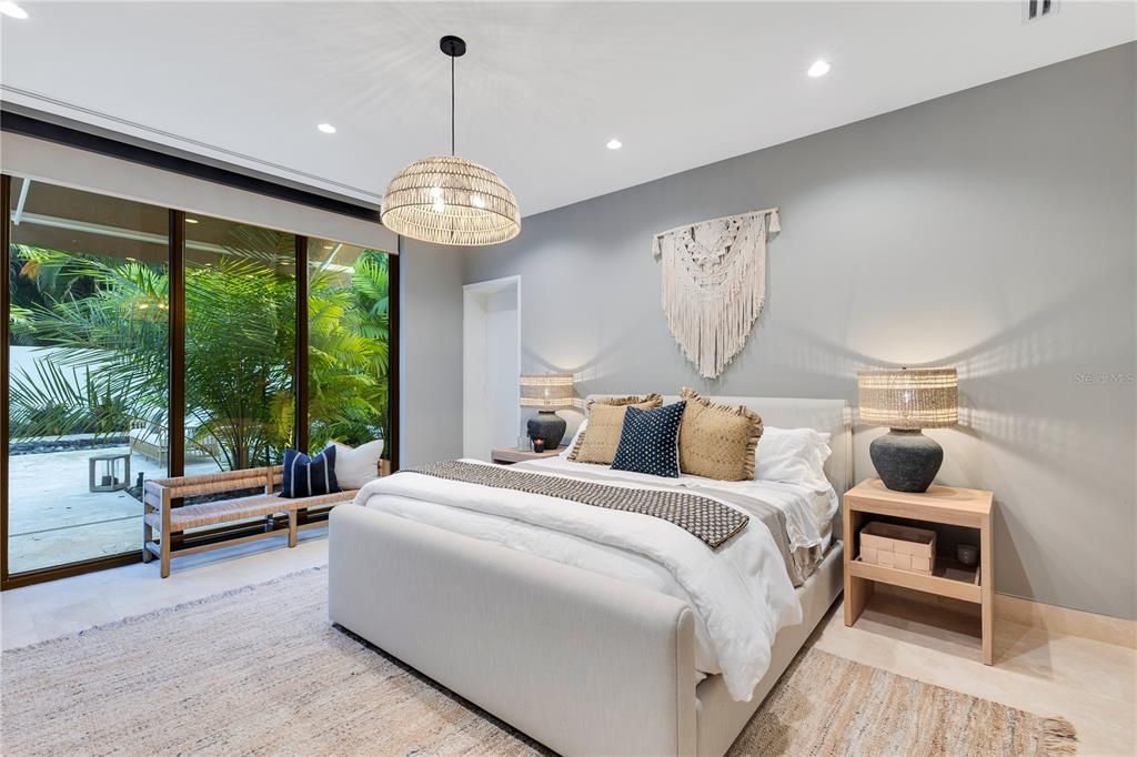 Bedroom, Interior, Pendant Lights, Recessed Lighting