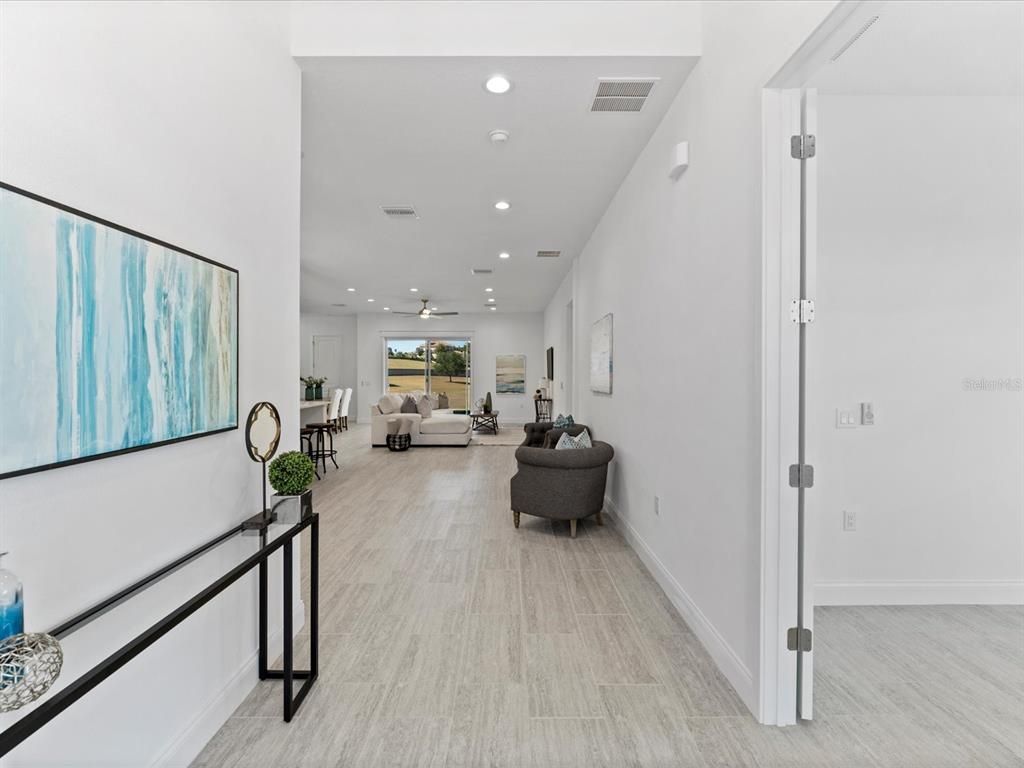 Interior, Living room, Recessed Lighting