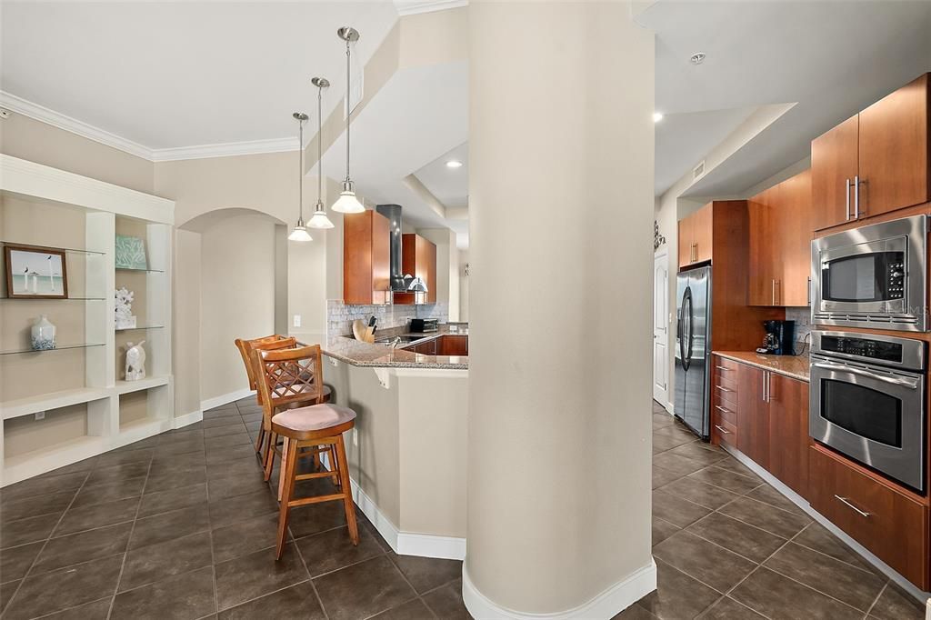 Interior, Kitchen, Pendant Lights, Recessed Lighting, Stainless Steel Appliances