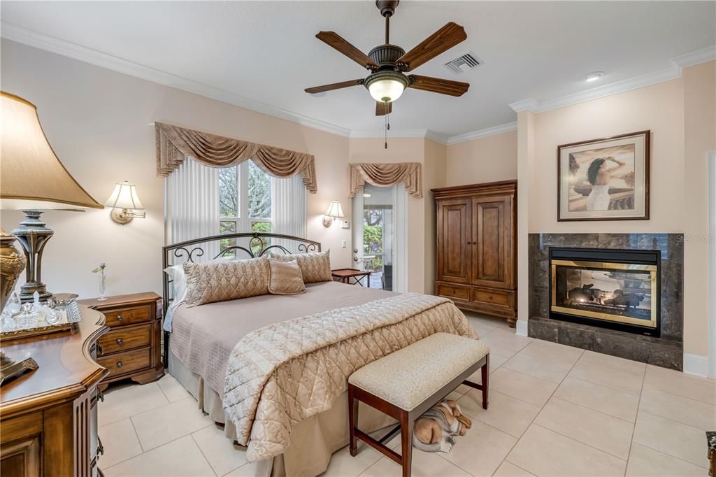 Bedroom, Fireplace, Interior, Recessed Lighting
