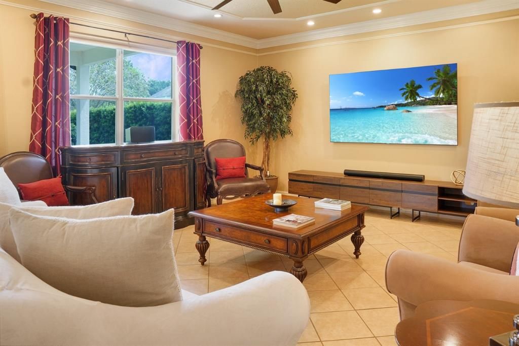 Interior, Living room, Recessed Lighting