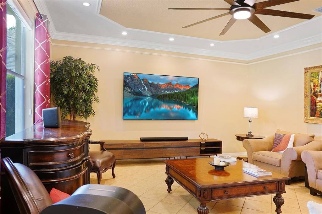 Interior, Living room, Recessed Lighting