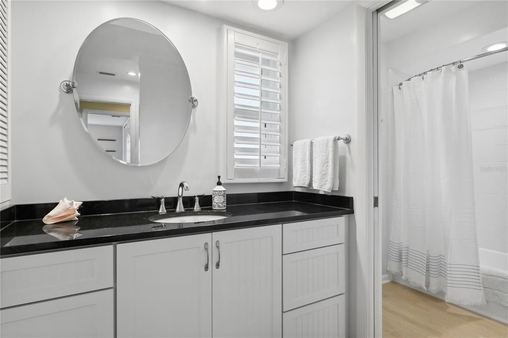 Bathroom, Interior, Recessed Lighting, Wood Texture Flooring