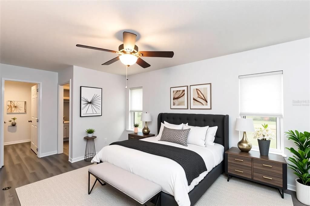 Bedroom, Interior, Wood Texture Flooring