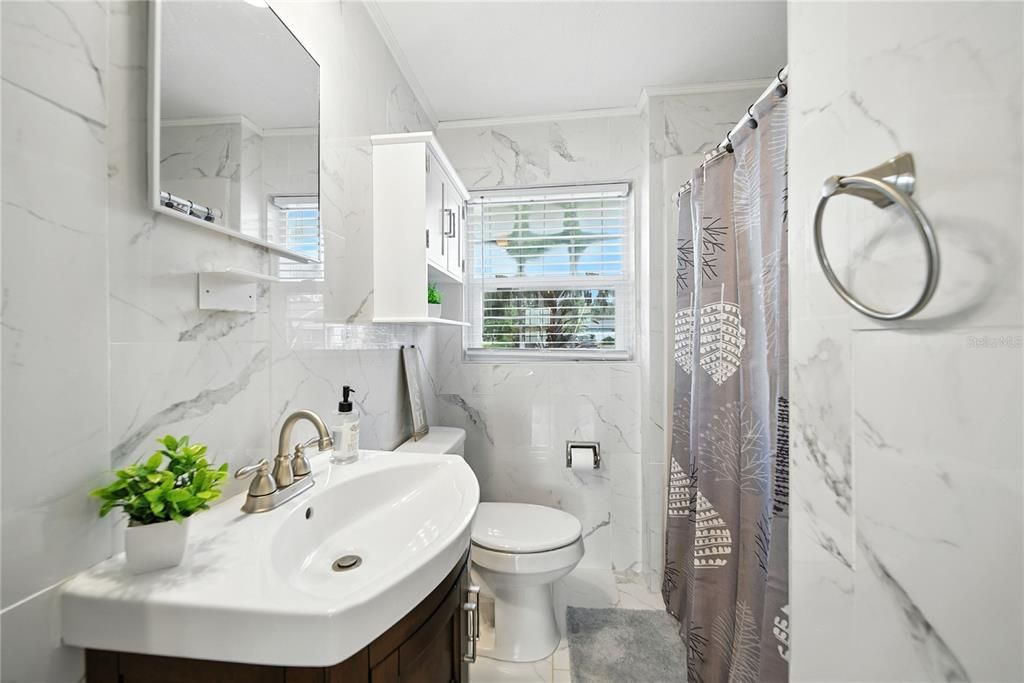 Bathroom, Interior, Marble Walls