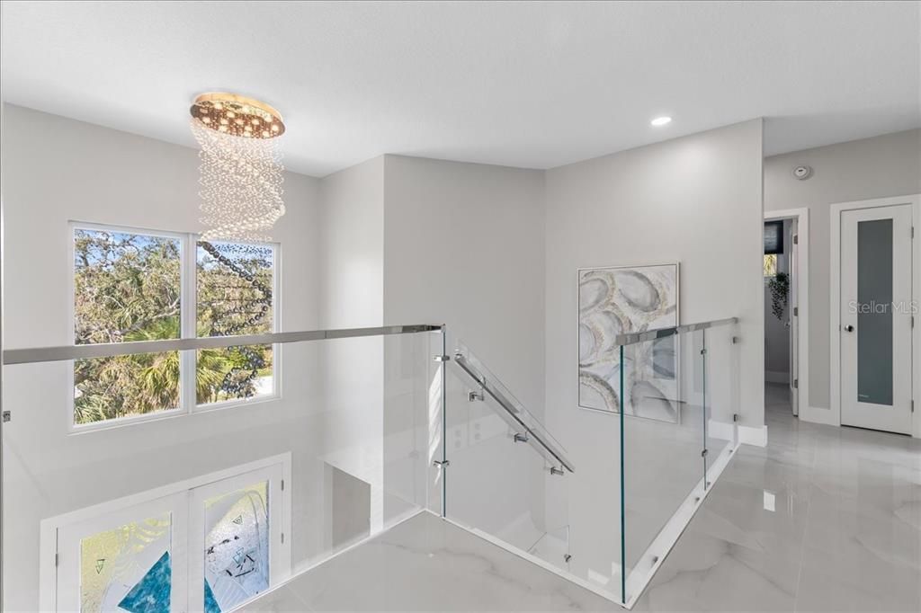 Chandelier, Interior, Marble, Recessed Lighting