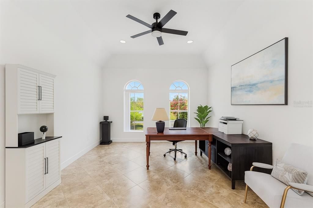 Home Office, Interior, Recessed Lighting