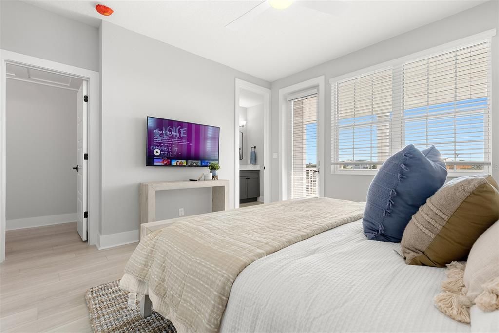 Bedroom, Interior, Wood Texture Flooring
