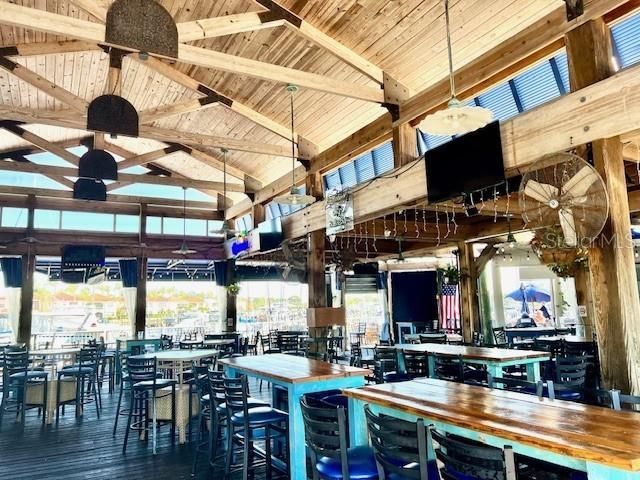 Dining room, Interior, Pendant Lights, Wooden Beams, Wooden Ceilings