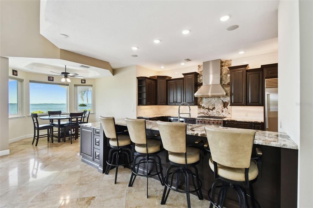Dining room, Interior, Kitchen, Recessed Lighting, Stainless Steel Appliances, Water