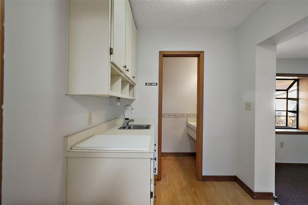 Interior, Washer, Wood Texture Flooring