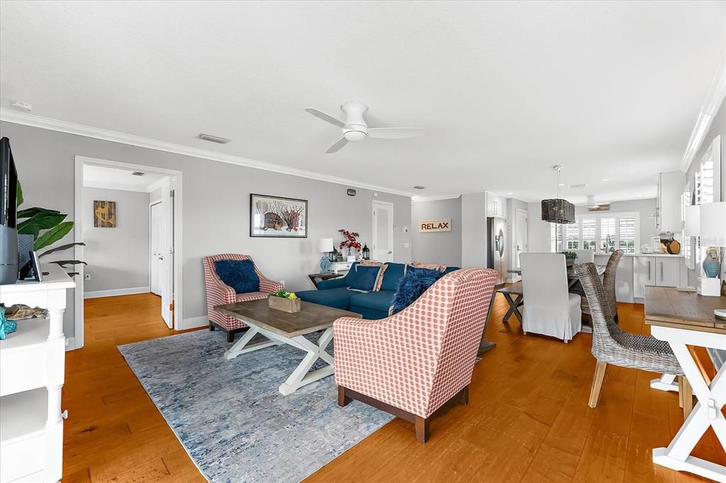 Dining room, Interior, Kitchen, Living room, Wood Texture Flooring
