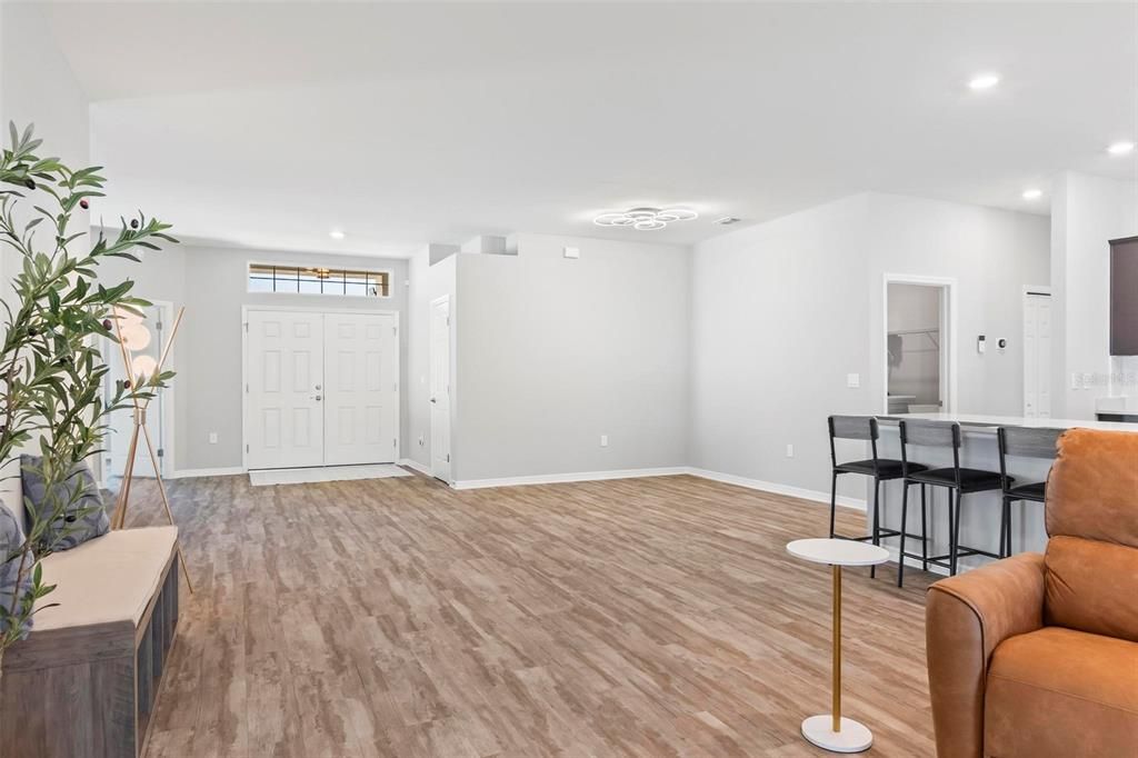 Interior, Recessed Lighting, Wood Texture Flooring