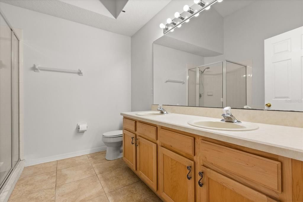 Bathroom, Dual Sink Vanities, Glass Shower, Interior