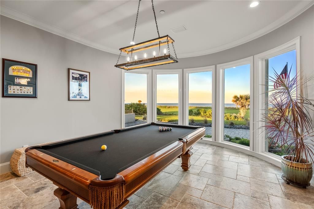 Billiard Table, Game Room, Interior, Pendant Lights, Recessed Lighting, Water