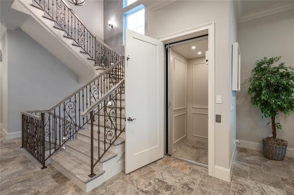 Elevator, Interior, Recessed Lighting