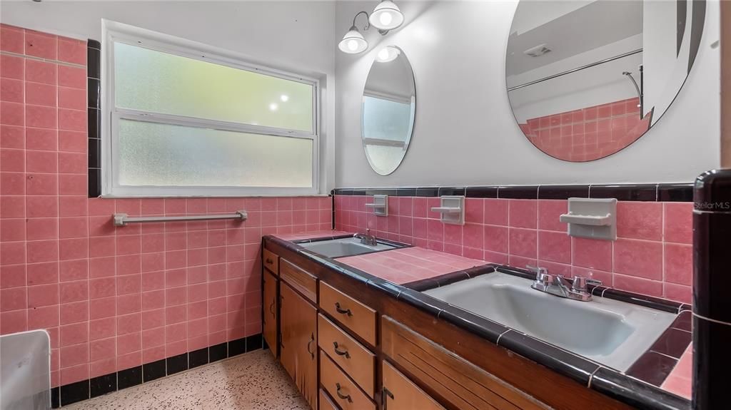 Bathroom, Dual Sink Vanities, Interior, Tile Countertops