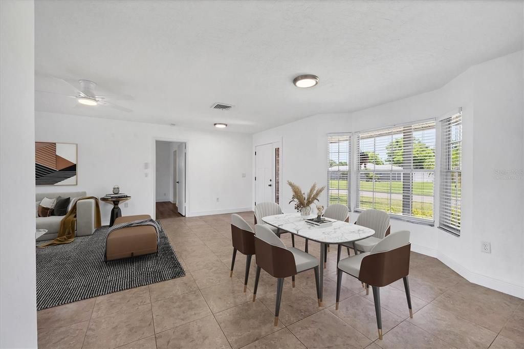 Dining room, Interior, Recessed Lighting