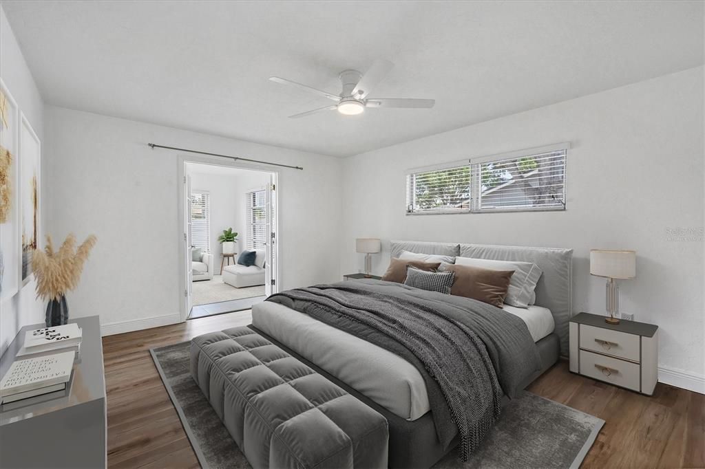 Bedroom, Interior, Wood Texture Flooring