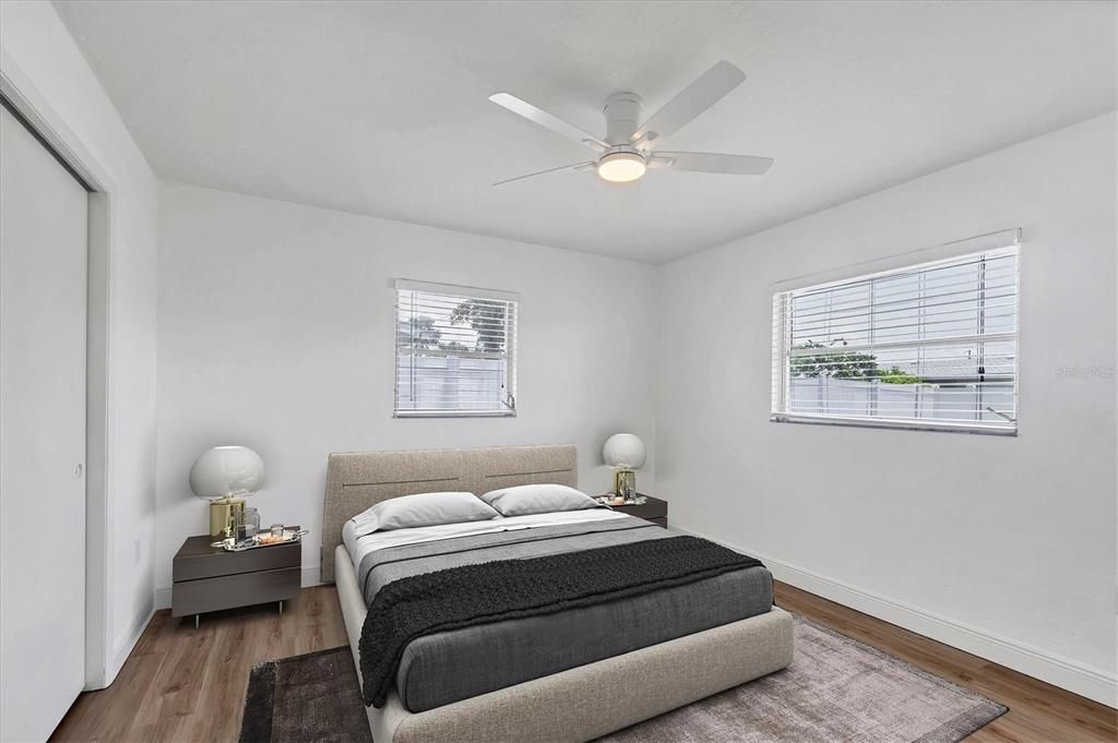 Bedroom, Interior, Wood Texture Flooring