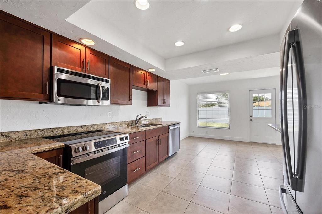 Interior, Kitchen, Recessed Lighting, Stainless Steel Appliances