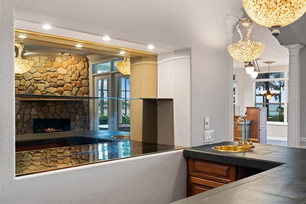 Chandelier, Fireplace, Interior, Recessed Lighting