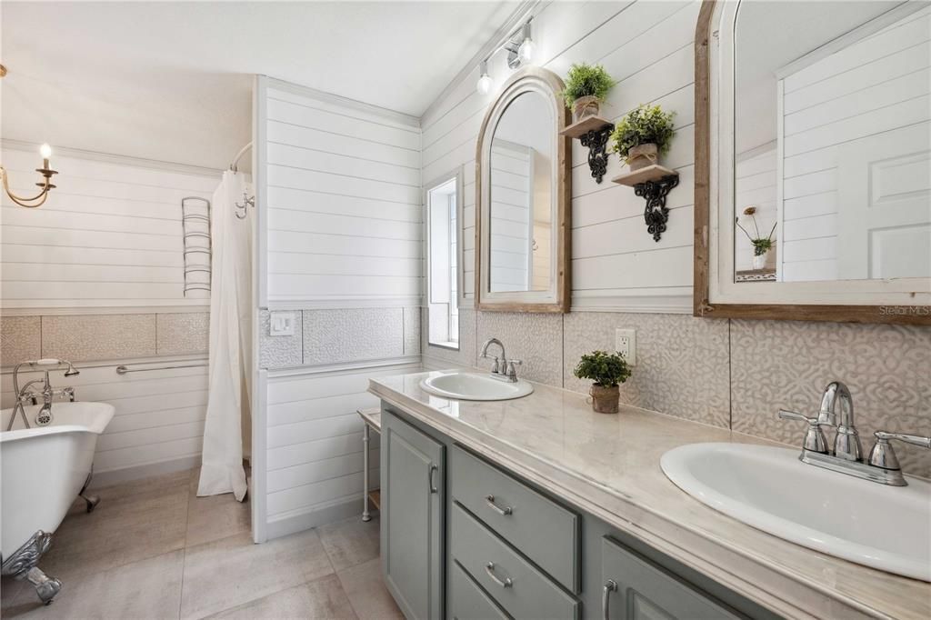 Bathroom, Dual Sink Vanities, Free Standing Baths, Interior