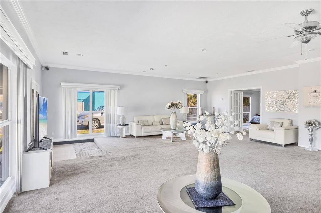 Interior, Living room, Recessed Lighting
