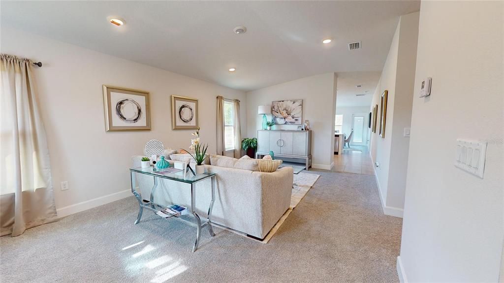 Interior, Living room, Recessed Lighting