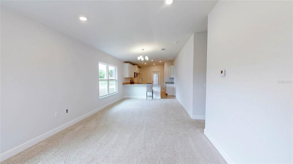 Chandelier, Empty room, Interior, Kitchen, Recessed Lighting