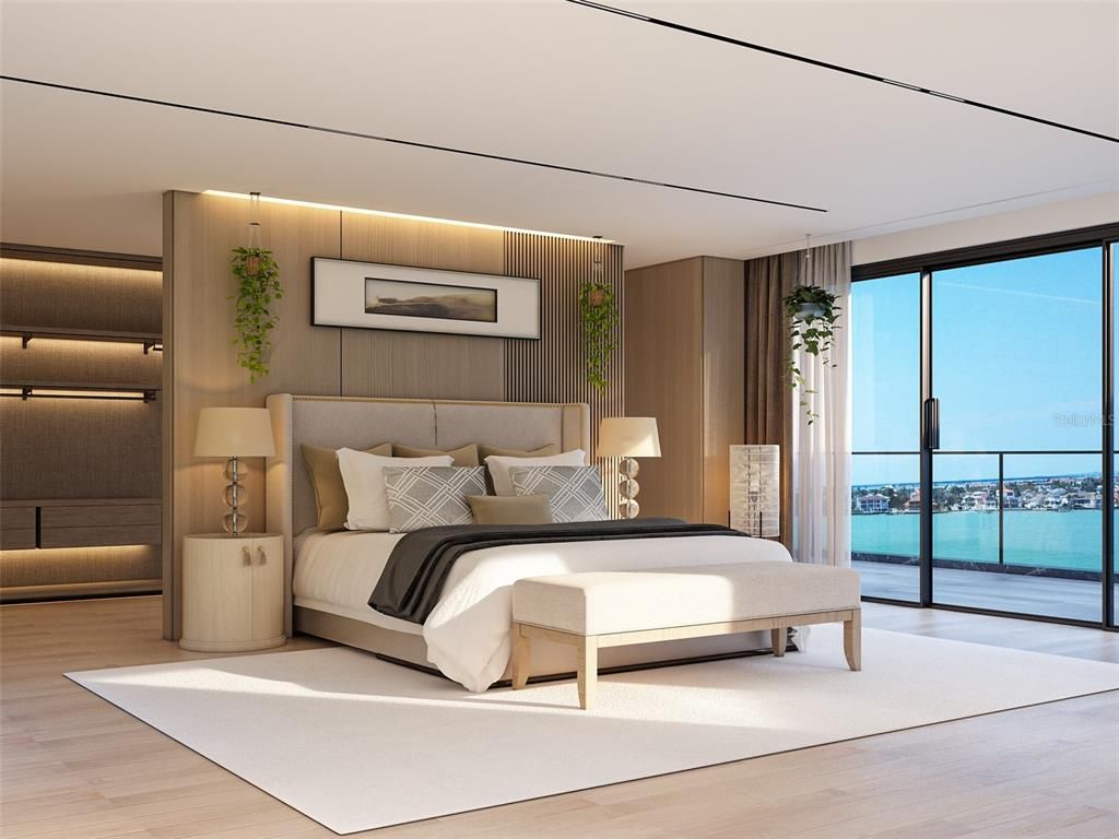 Bedroom, Interior, Water, Wood Texture Flooring