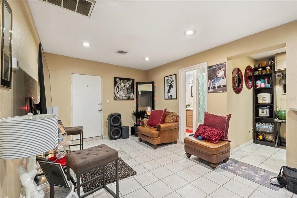 Interior, Living room, Recessed Lighting