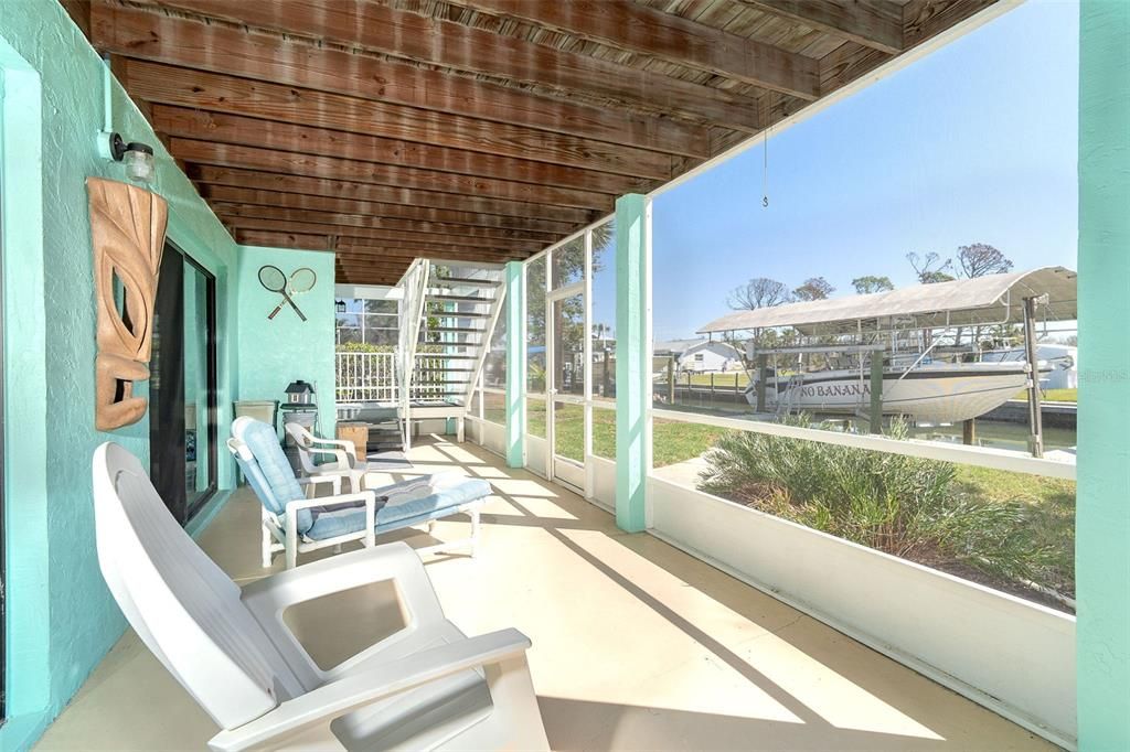 Interior, Sun Room, Water, Wooden Ceilings