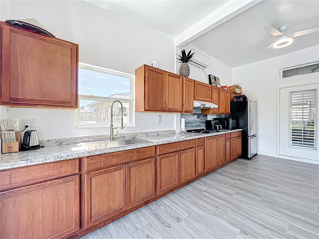 Interior, Kitchen, Wood Texture Flooring