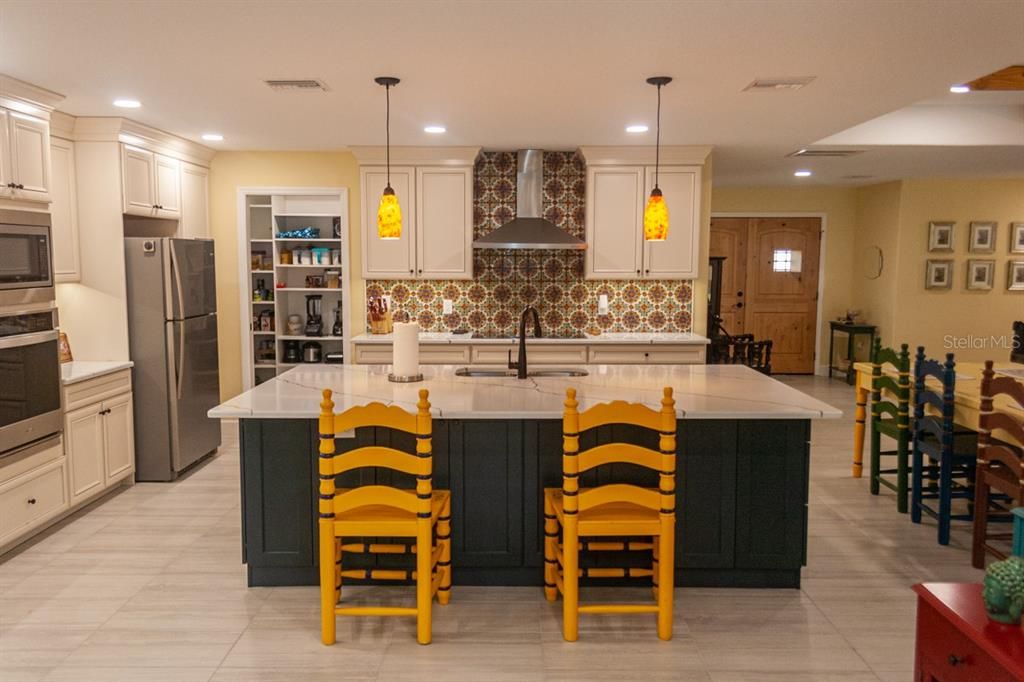 Interior, Kitchen, Pendant Lights, Recessed Lighting, Stainless Steel Appliances