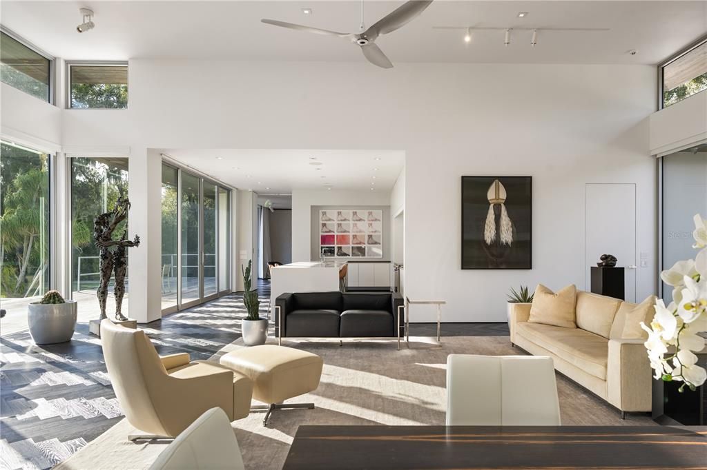 Interior, Living room, Recessed Lighting