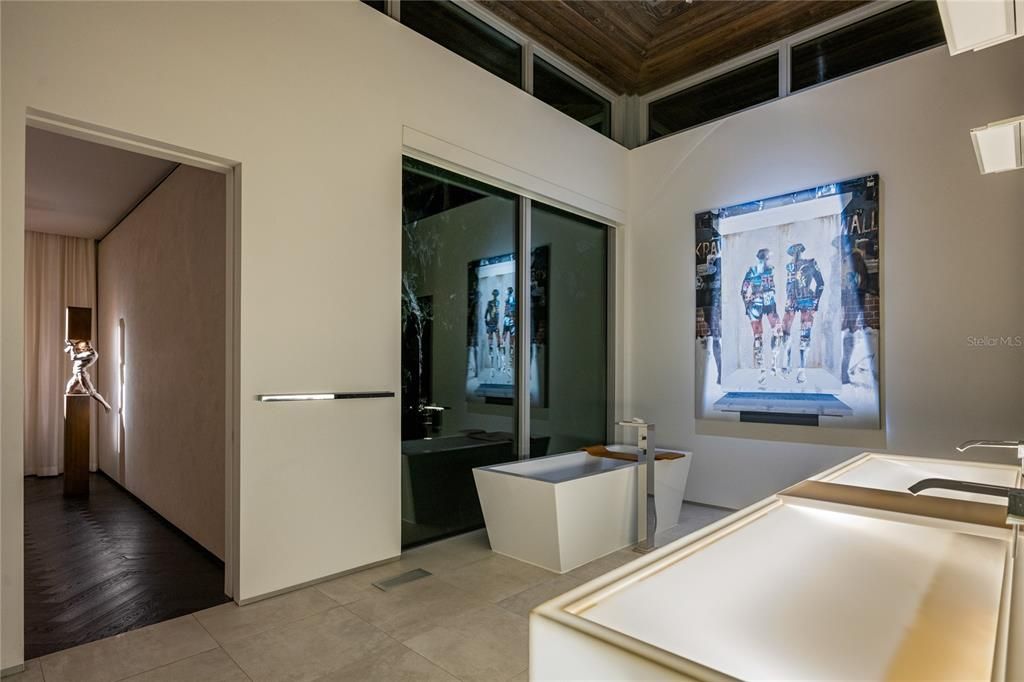 Bathroom, Interior, Wood Texture Flooring