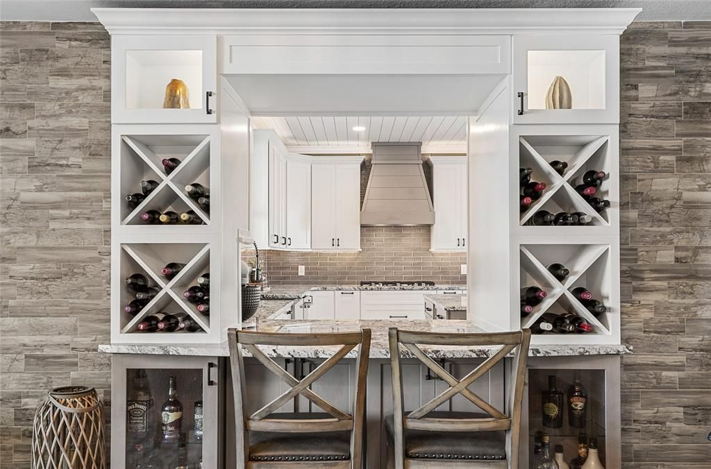 Interior, Kitchen, Wine Storage, Wooden Walls