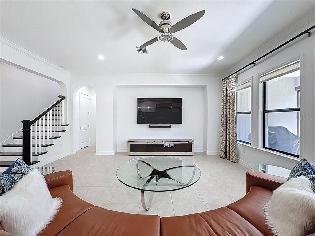 Interior, Living room, Recessed Lighting