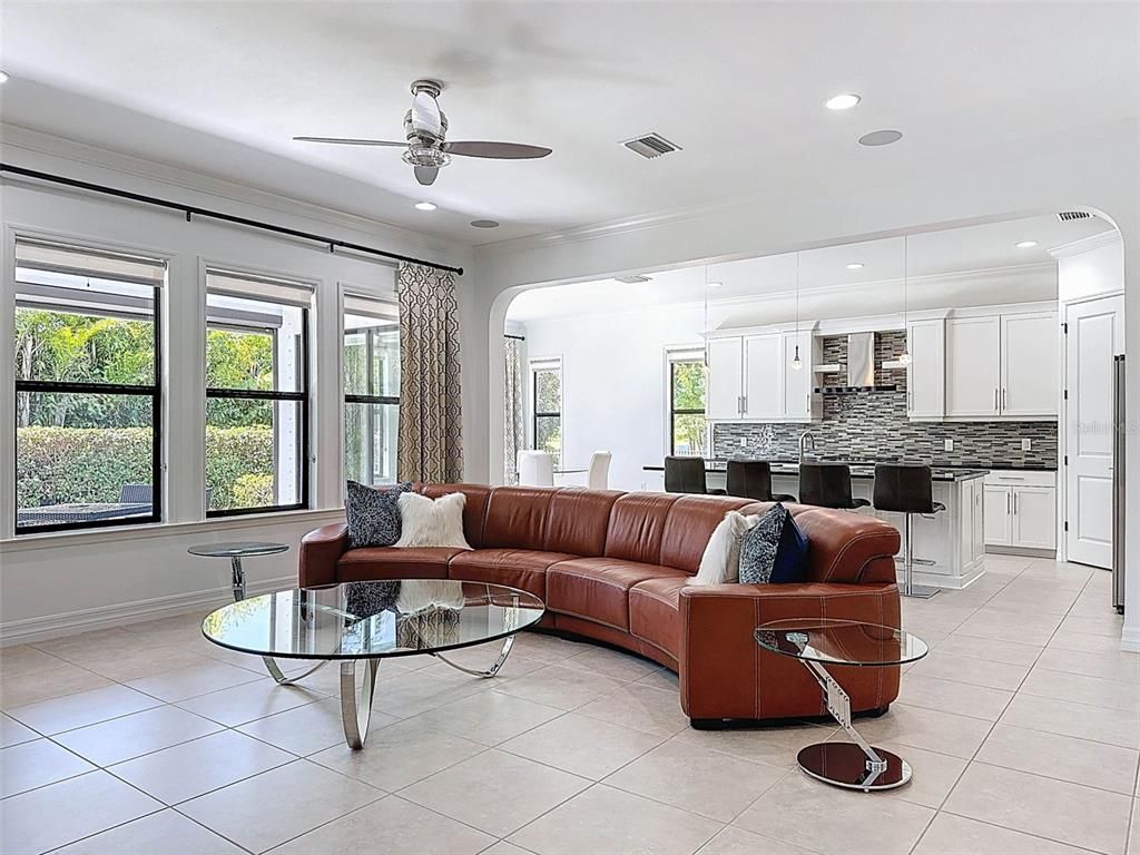 Interior, Kitchen, Living room, Pendant Lights, Recessed Lighting